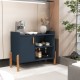 Aparador Buffet Multiuso com Porta e Nichos para Sala de Estar Cozinha Café Bar 75x79x38cm