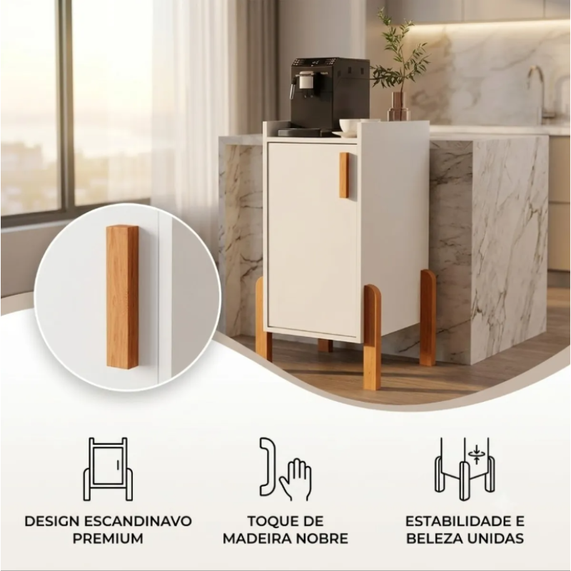 Armário Bebedor Suporte Galão Gabinete Cozinha Canto Café CINZA