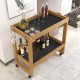 Carrinho Organizador Multiuso com Rodízios 2 Prateleiras para Banheiro Lavanderia Cozinha 67x65x35cm