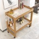 Carrinho Organizador Multiuso com Rodízios 2 Prateleiras para Banheiro Lavanderia Cozinha 67x65x35cm