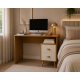 Escrivaninha Mesa Escritório Nicho Compacta 2 Gavetas Luxo OFF/WHITE