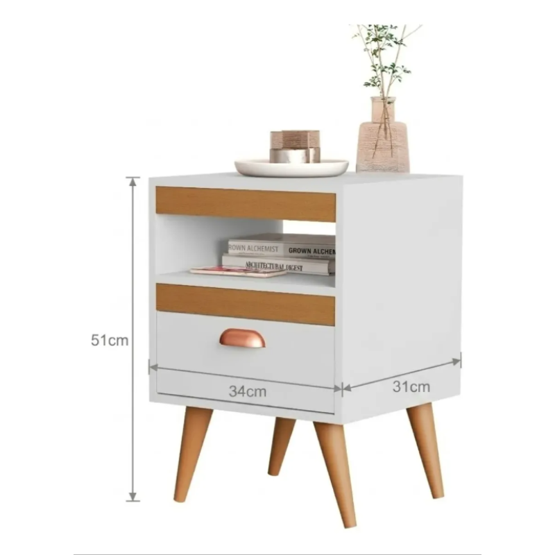 Kit 2 Mesas de Cabeceira, Conjunto Perfeito Para Renovar Seu Quarto BRANCO