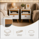 Kit 2 Mesas de Cabeceira, Conjunto Perfeito Para Renovar Seu Quarto BRANCO
