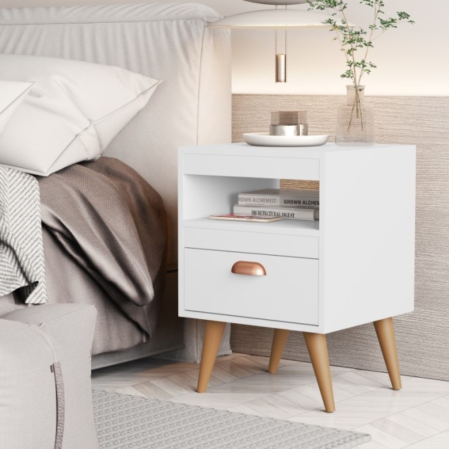 Kit 2 Mesas de Cabeceira, Conjunto Perfeito Para Renovar Seu Quarto BRANCO