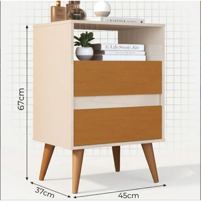 Mesa Cabeceira Quarto Luxo Suporte Solteiro Luxo Mdp Apoio BRANCO 