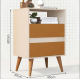 Mesa Cabeceira Quarto Luxo Suporte Solteiro Luxo Mdp Apoio BRANCO 