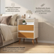 Mesa Cabeceira Quarto Luxo Suporte Solteiro Luxo Mdp Apoio BRANCO 