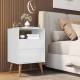 Mesa Cabeceira Quarto Luxo Suporte Solteiro Luxo Mdp Apoio BRANCO 