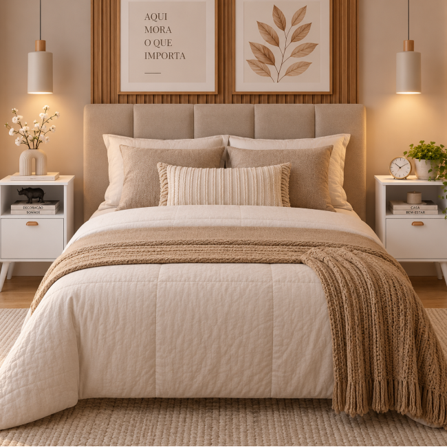 Mesa Cabeceira Quarto Luxo Suporte Casal Solteiro Luxo Mdp BRANCO