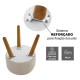 Puff com pés reforçados Bege