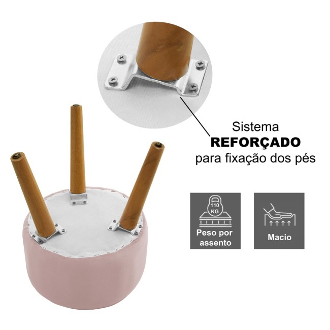 Puff com pés reforçados Rose