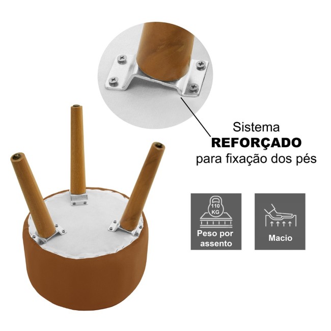 Puff com pés reforçados Terra Cota