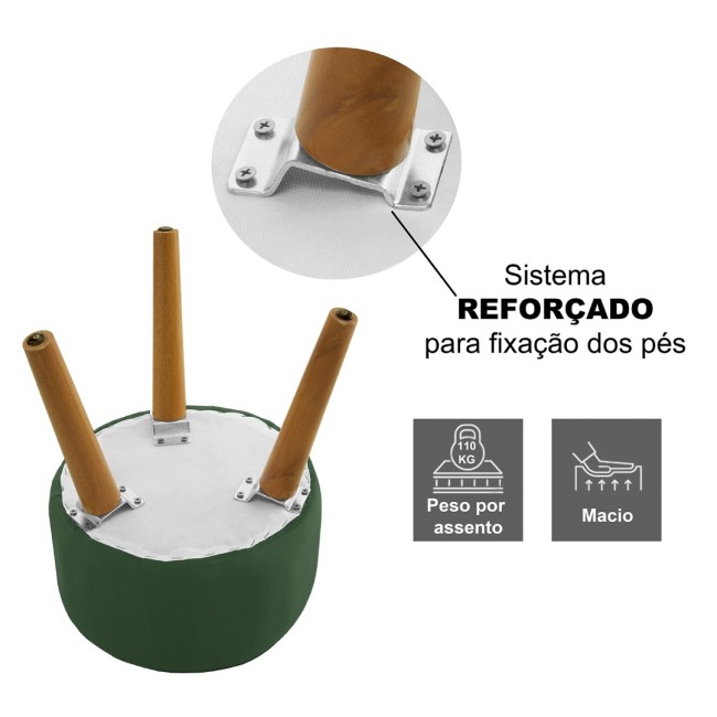 Puff com pés reforçados Verde