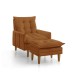 Poltrona khali com Puff Terracota