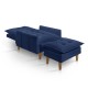 Poltrona khali com Puff AZUL 
