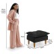 Poltrona khali com Puff PRETO