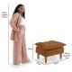 Poltrona khali com Puff Terracota
