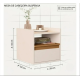 Mesa Cabeceira Suspensa Nicho Quarto Compacta Mesinha Gaveta BRANCO