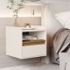 Mesa Cabeceira Suspensa Nicho Quarto Compacta Mesinha Gaveta OFFWHITE/NATURE