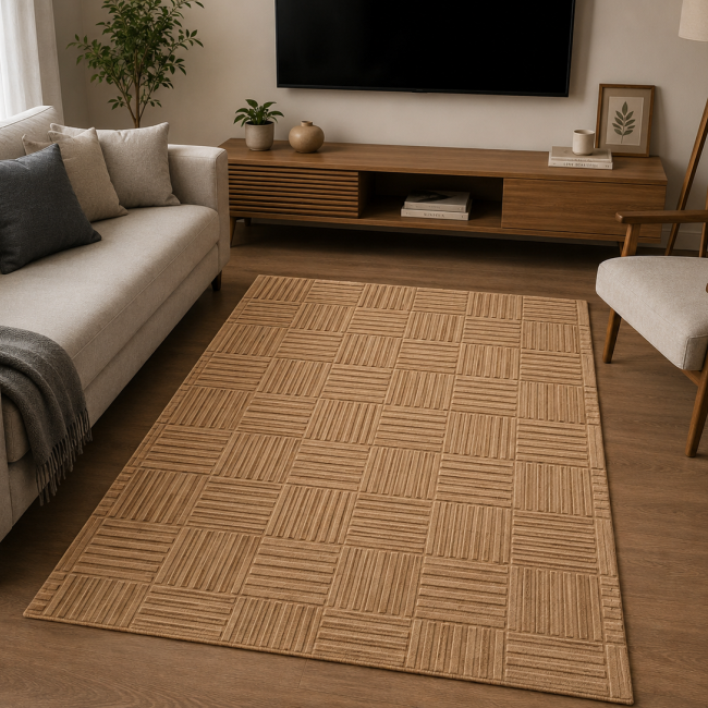 Tapete decorativo, sala, quarto, escritorio 140x200cm BEGE